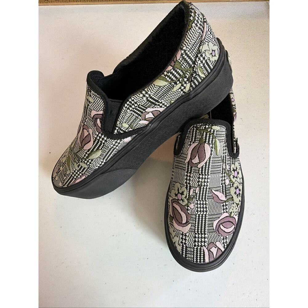 Vans platform Classic Slip On Stackform Tapestry Floral Shoes Women’s 7.5 plaid - Picture 7 of 8